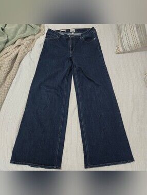 Universal Thread - High Rise Wide-Leg Dark Blue Denim Jeans